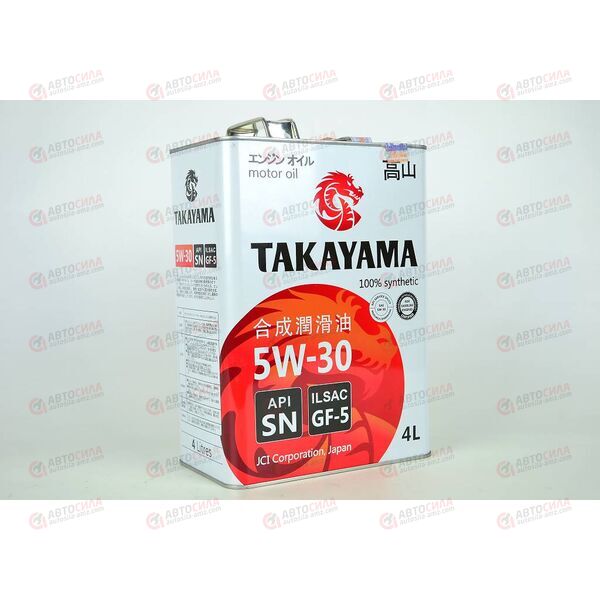 Масло ДВС TAKAYAMA 5W30 SN GF5 4 л, Емкость: 4 л