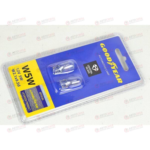 Лампа 12В 5 Ватт (б/цоколя) W5W (блистер 2шт.) Goodyear
