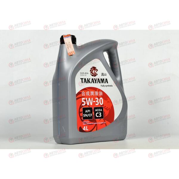 Масло ДВС TAKAYAMA 5W30 SL/CF Пластик 4 л (4 шт), Емкость: 4 л