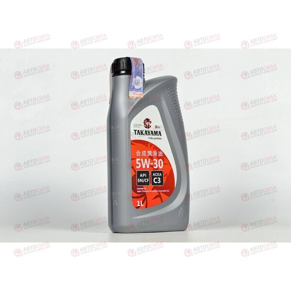 Масло ДВС TAKAYAMA 5W30 SN/CF C3 Пластик 1 л (12 шт), Емкость: 1 л.