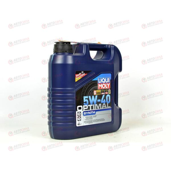 Масло ДВС LIQUI MOLY 5W40 Optimal Synth A3/B4 SN/CF 4 л, Емкость: 4 л