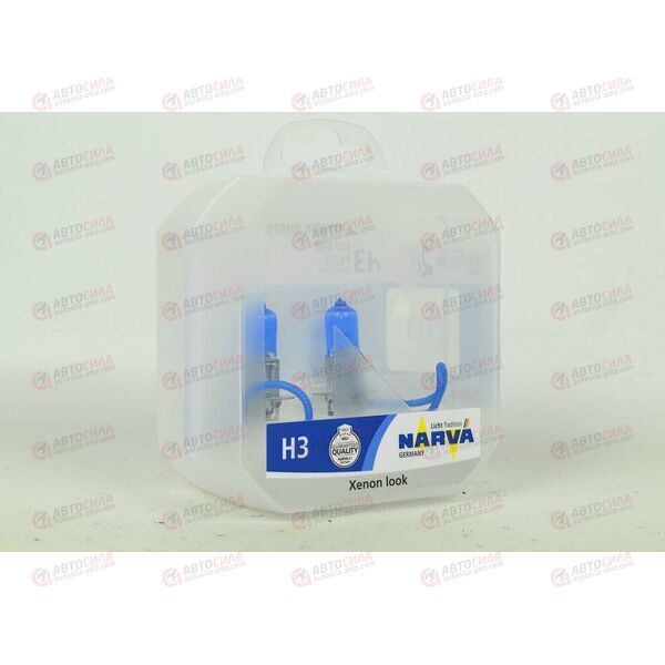 Лампа галоген 12В H3 55 Ватт PK22s RPW (белый свет) (2 шт) Narva