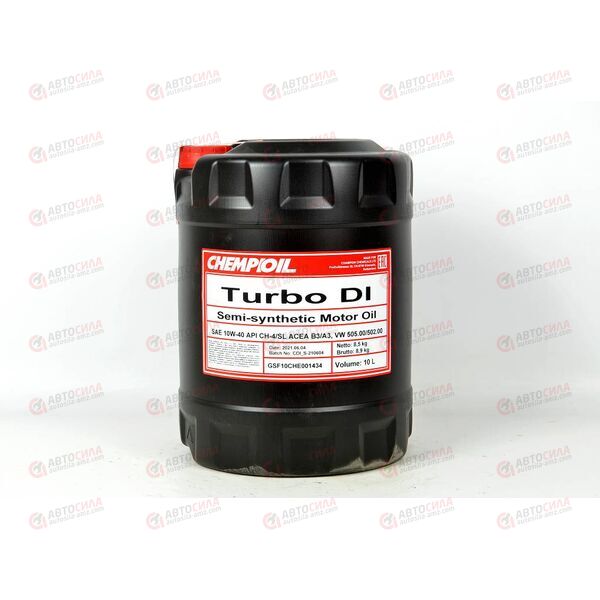 Масло ДВС Chempioil 10W40 CH-4/SL Turbo DI 10 л, Емкость: 10 л.