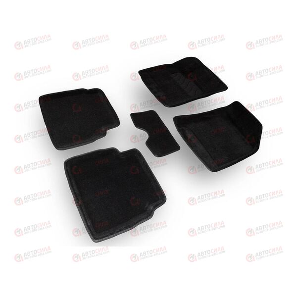 Коврики салона Авео 3D черный SEINTEX
