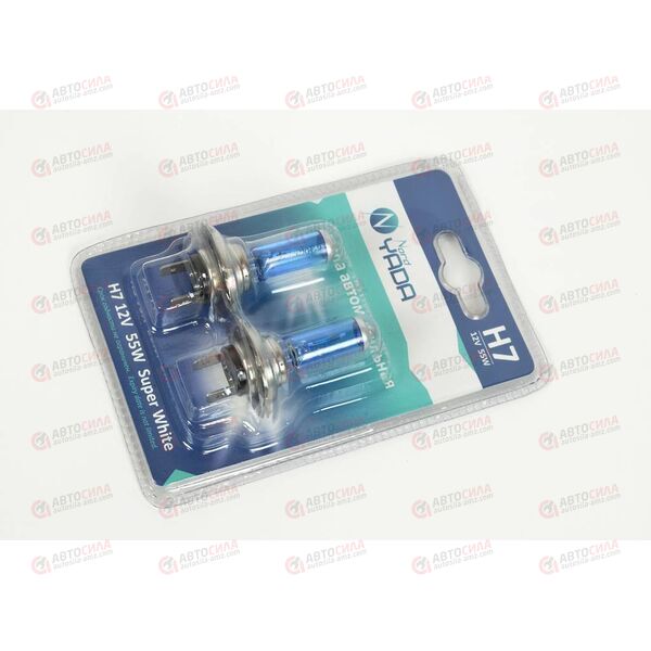 Лампа галоген 12В H7 55 Ватт (блистер 2 шт) SUPER WHITE Nord Yada