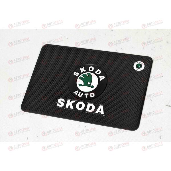 Коврик торпеды (20*13 см) SKODA (черный) AV