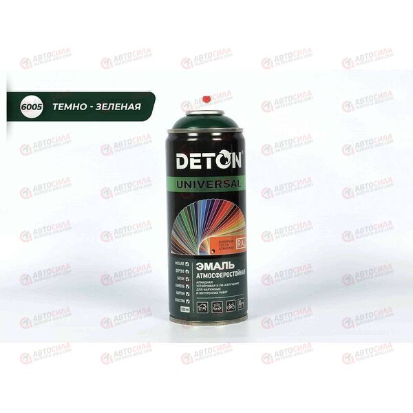 Краска DETON Тёмно-зеленая RAL 6005 алкидная аэрозоль 520 мл (12 шт)