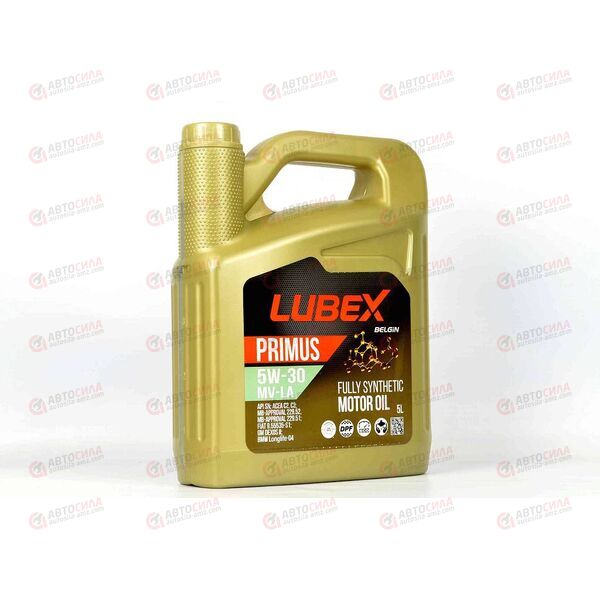 Масло ДВС LUBEX 5W30 SN PRIMUS MV-LA C2/C3 Dexos 2 5 л (4 шт), Емкость: 5 л