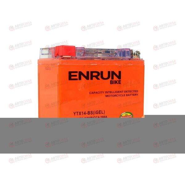 АКБ ENRUN MOTO 12V/14Ah (L+) (MF) (I-GEL) (пт 200) (YTX14-BS) (150x87x145) (1шт, уп.6 шт) 