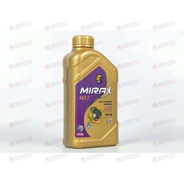 Масло ДВС MIRAX 5W40 A3/B4 SL/CF MX7 1 л (12 шт), Емкость: 1 л.