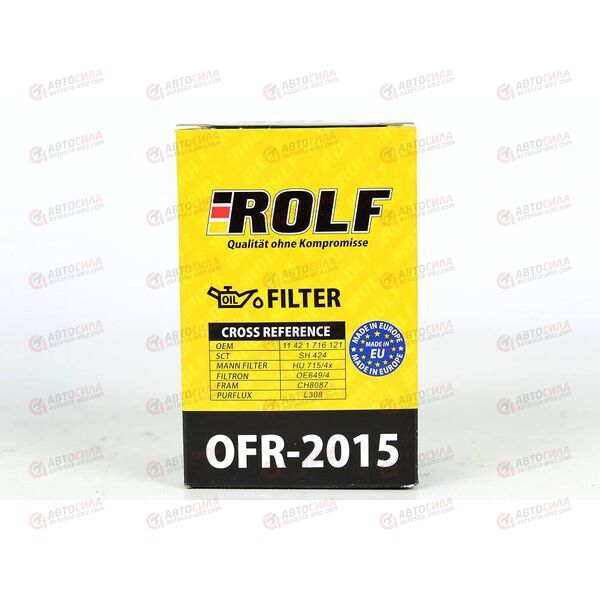 Фильтр масляный (OE649/4) BMW (OFR2015) ROLF РАСПРОДАЖА, изображение 4