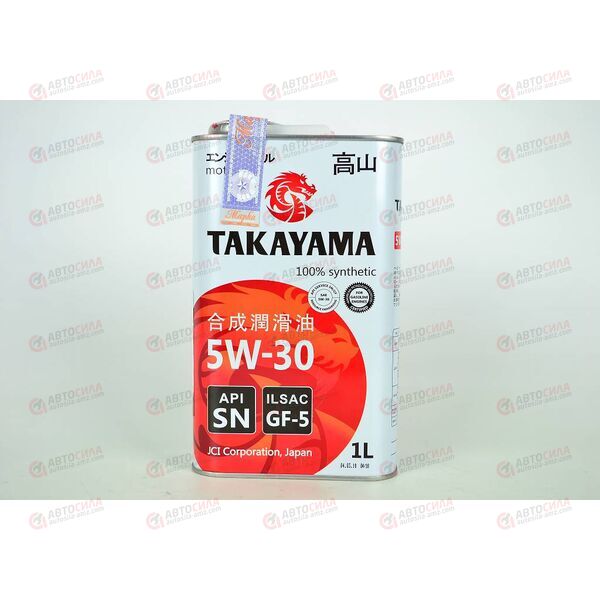Масло ДВС TAKAYAMA 5W30 SN GF5 1 л (12 шт), Емкость: 1 л., изображение 2