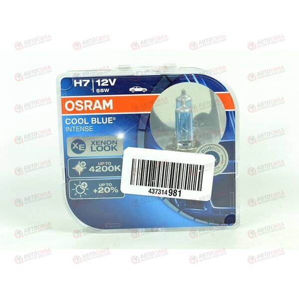 Лампа галоген 12В H7 55 Ватт PX26d Cool Blue Intense (пласт/кор 2 шт) OSRAM, изображение 2