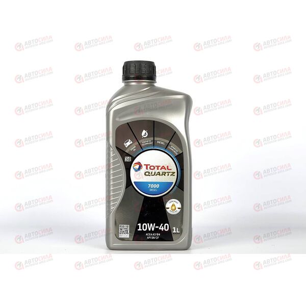 Масло ДВС Total 10W40 SN/CF 7000 Quartz diesel 1 л, изображение 2