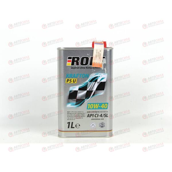 Масло ДВС ROLF 10W40 CI-4/CH-4/SL KRAFTON P5 U (Dynamic Diesel) 1 л (12 шт), Емкость: 1 л., изображение 2