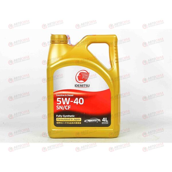 Масло ДВС IDEMITSU 5W40 SN/CF F-S 4 л Пластик, изображение 2