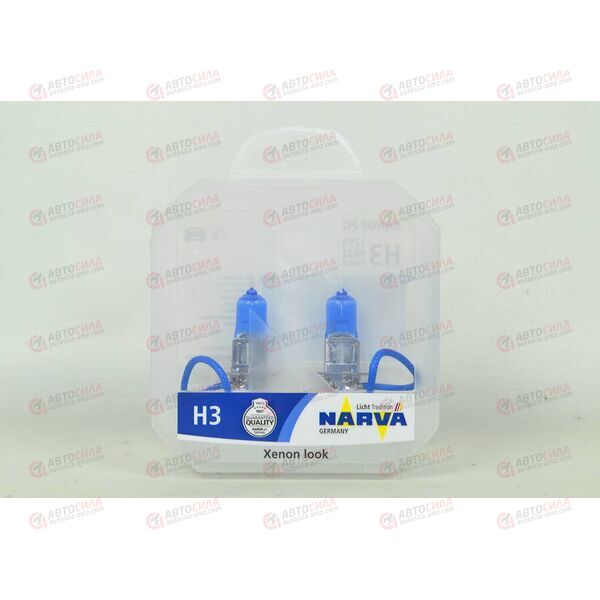 Лампа галоген 12В H3 55 Ватт PK22s RPW (белый свет) (2 шт) Narva, изображение 2