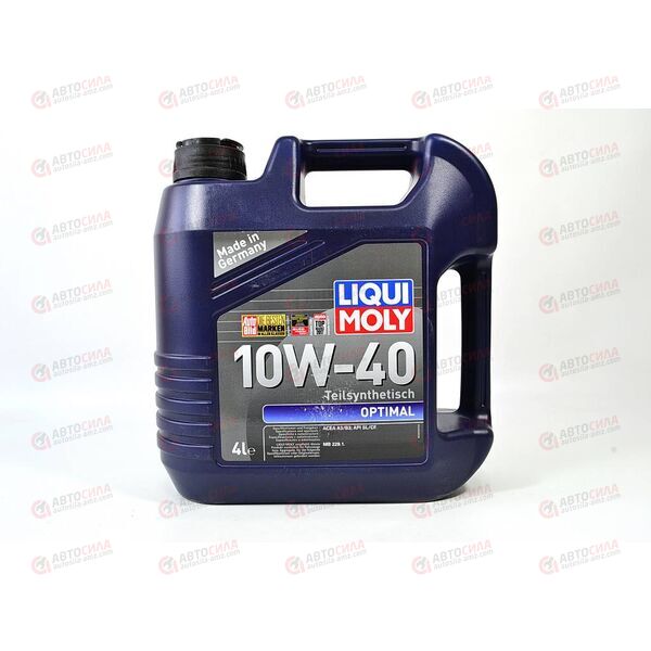 Масло ДВС LIQUI MOLY 10W40 Optimal A3/B3 SL/CF 4 л, Емкость: 4 л, изображение 2