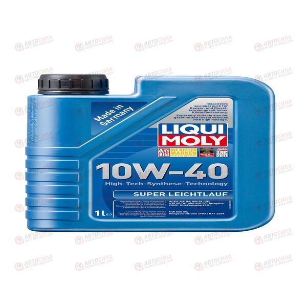 Масло ДВС LIQUI MOLY 10W40 Super Leichtlauf (НС-синт) A3/B4 SN 1 л (9503), Емкость: 1 л., изображение 2