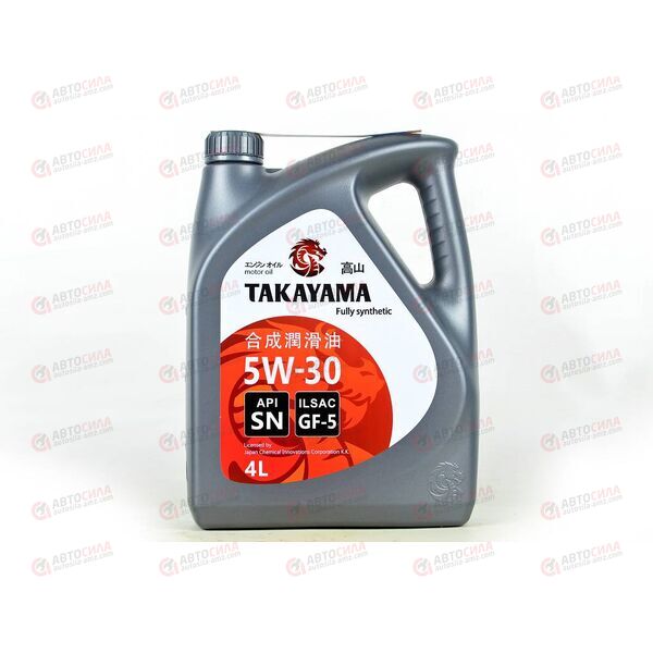 Масло ДВС TAKAYAMA 5W30 SN GF-5 Пластик 4 л, изображение 2