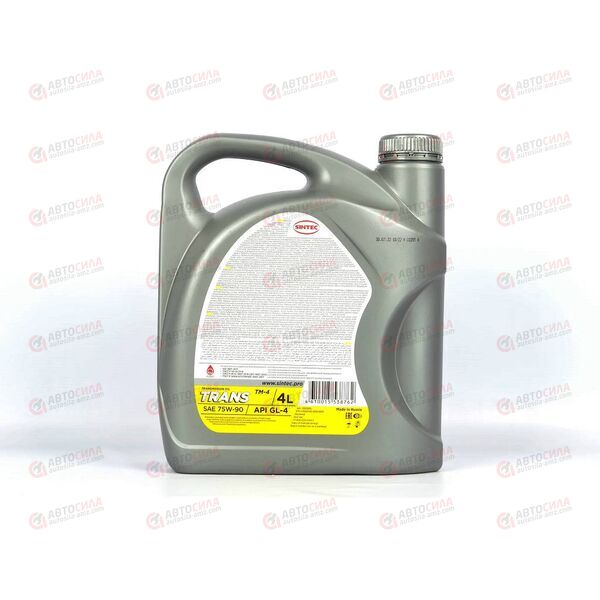 Масло КПП SINTEC 75W90 GL-4 полусинт 4 л (4 шт), изображение 3