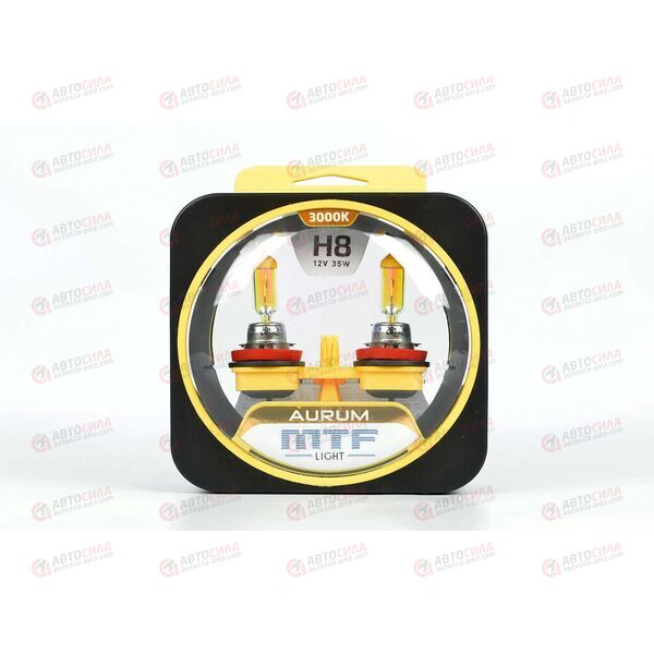 Лампа галоген 12В H8 35 Ватт Aurum (2 шт) MTF, изображение 2