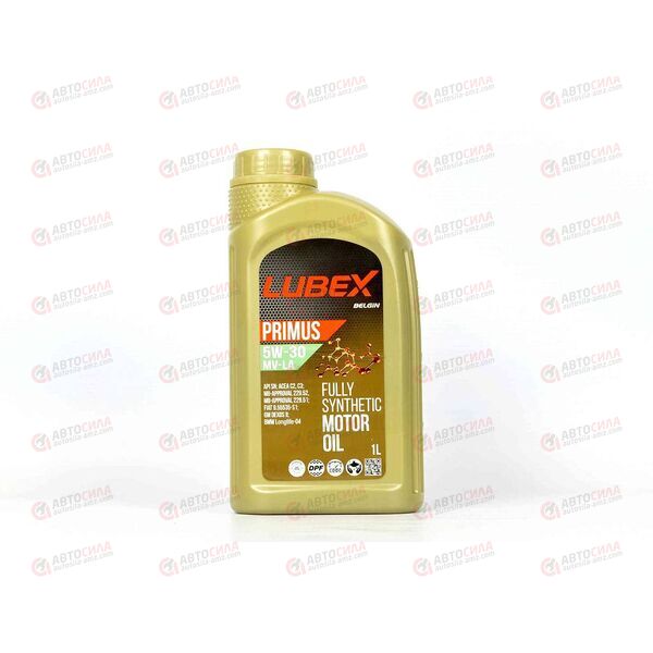 Масло ДВС LUBEX 5W30 SN PRIMUS MV-LA C2/C3 Dexos 2 1 л (12 шт), Емкость: 1 л., изображение 2