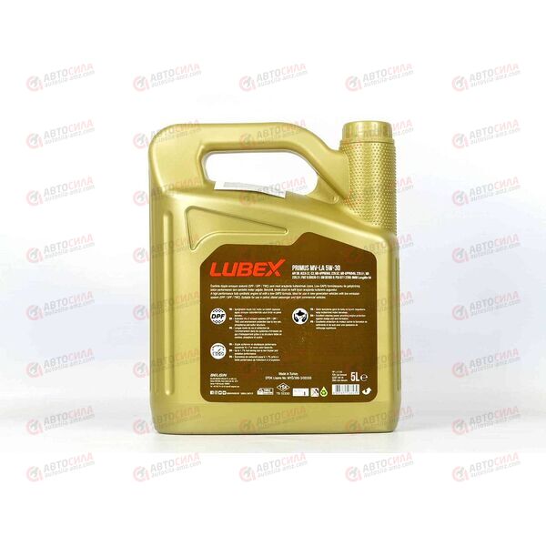 Масло ДВС LUBEX 5W30 SN PRIMUS MV-LA C2/C3 Dexos 2 5 л (4 шт), Емкость: 5 л, изображение 3