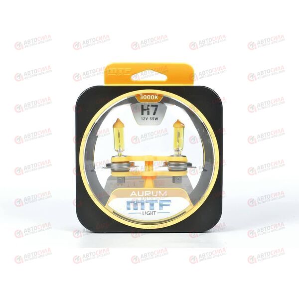 Лампа галоген 12В H7 55 Ватт Aurum (2 шт) MTF, изображение 2