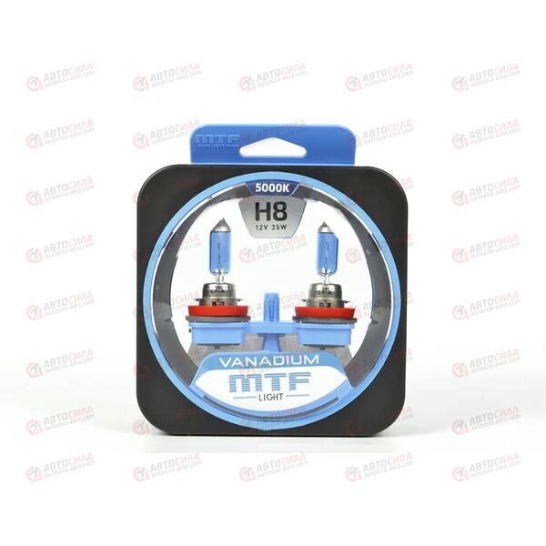 Лампа галоген 12В H8 35 Ватт Vanadium (2 шт) MTF, изображение 2