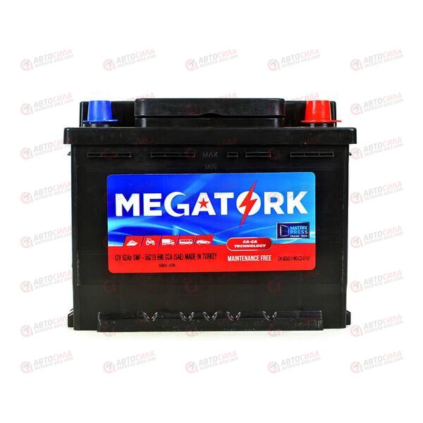Аккумулятор 62VL MEGATORK (R+) (0) SMF (пт 600)(242х175х190) ТУРЦИЯ, изображение 2