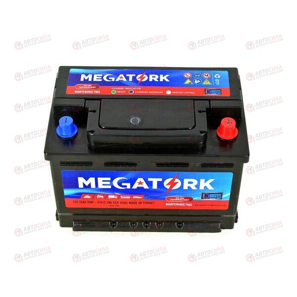 Аккумулятор 75VL MEGATORK (R+) (0) SMF (пт 740)(278х175х190) ТУРЦИЯ, изображение 3