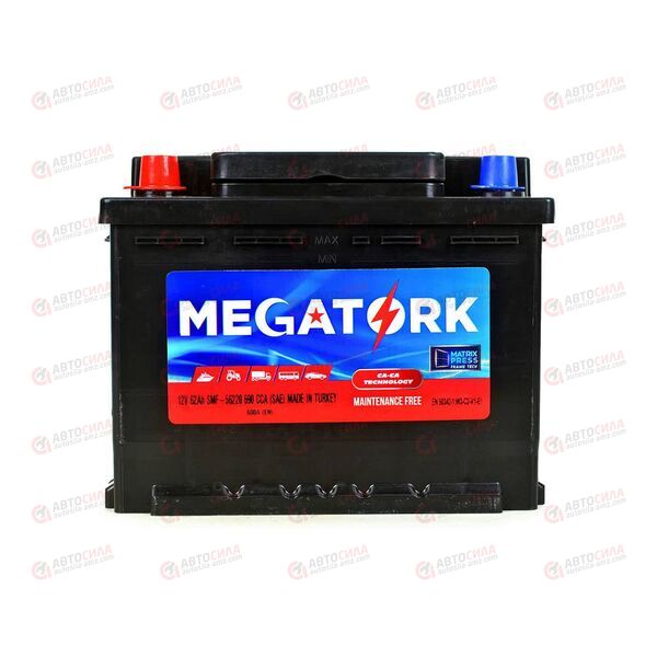 Аккумулятор 62VL MEGATORK (L+) (1) SMF (пт 600) (242х175х190) ТУРЦИЯ, изображение 2