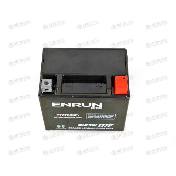 АКБ ENRUN MOTO 12V/6Ah (R+) (MF) (AGM) (пт 100) (YTZ7S) (113x70x106) (1шт, уп.10 шт), изображение 3