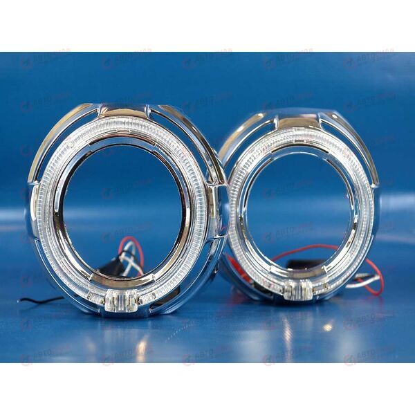 Маска би-линз 3 дюйма C2-W Led с подсветкой (ДХО+габарит, 2 режима) AV, изображение 2