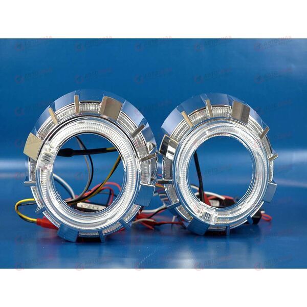 Маска би-линз 3 дюйма C10-WY Led с подсветкой (ДХО+габарит, 2 режима+желтый ДХО+габарит, 2 режима) AV, изображение 2